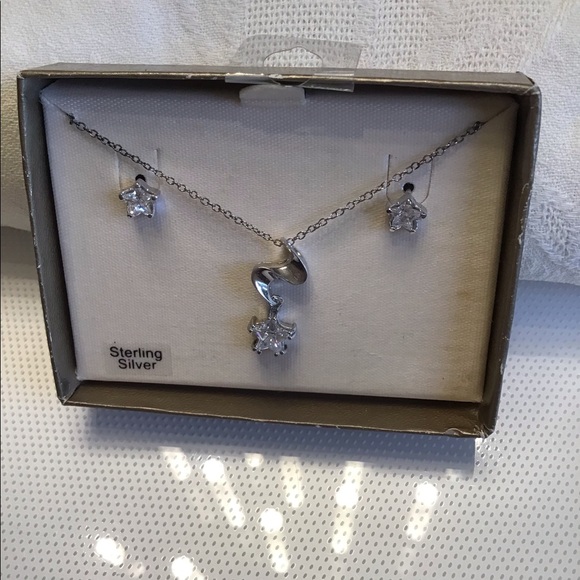 Sterling Silver Necklace and Earring Set! NWT! - Picture 2 of 4